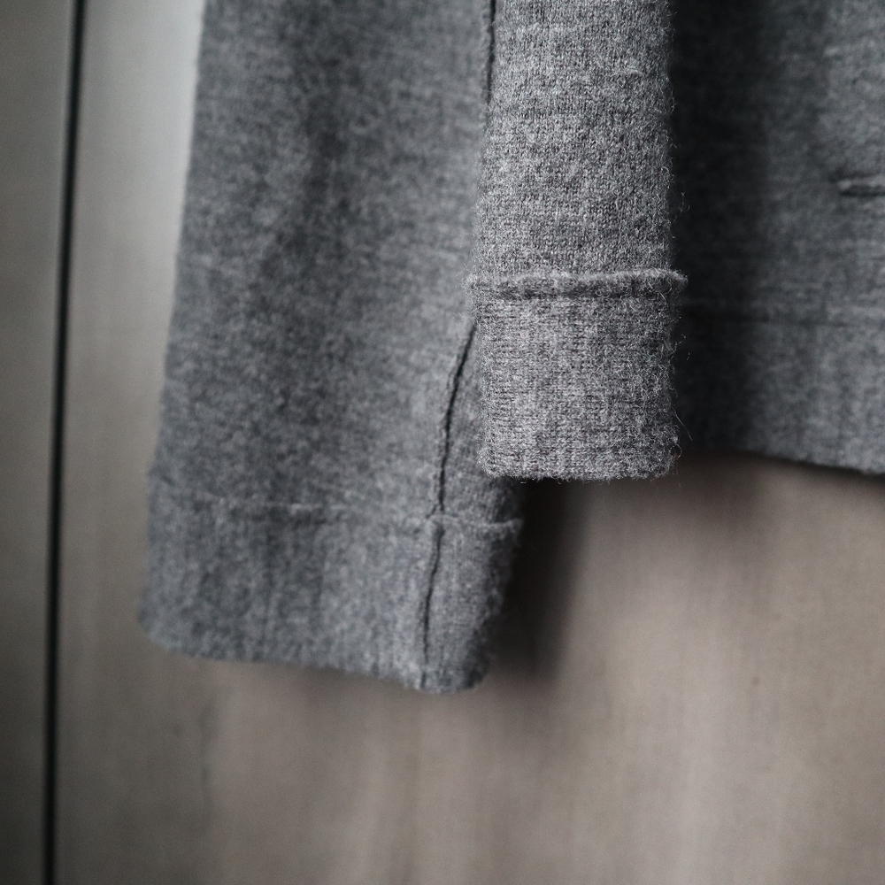 Eileen Fisher Felted 96% Merino Wool Pea Coat Sweater M Medium Charcoal Pockets - Picture 6 of 10